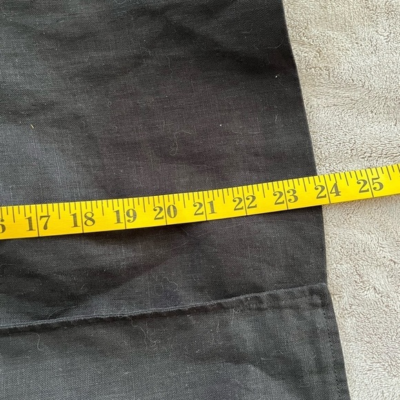 Sandro 100% Linen Black Double Breasted Swing Jacket Blazer 3/4 Sleeves Size XL - Picture 12 of 13